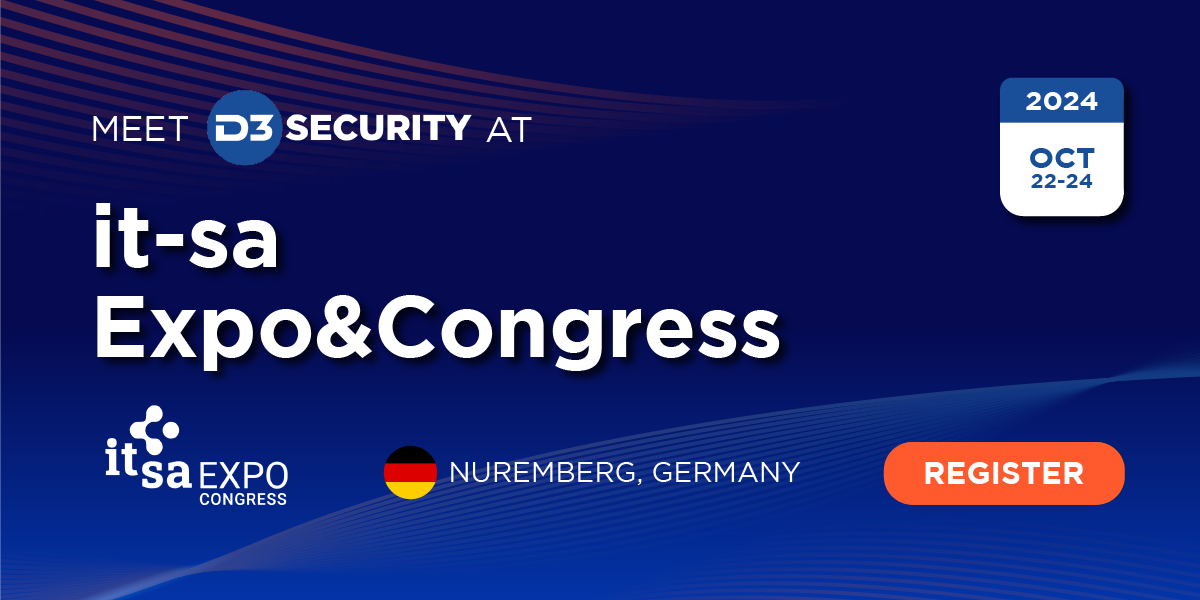 Join D3 Security at it-sa Expo&Congress in Nuremberg, Germany
